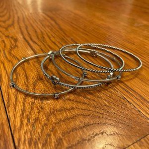 Juicy Couture silver bangles, set of 5